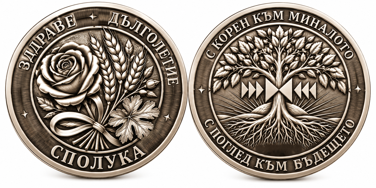 Новата визия на монетата, лице и гръб