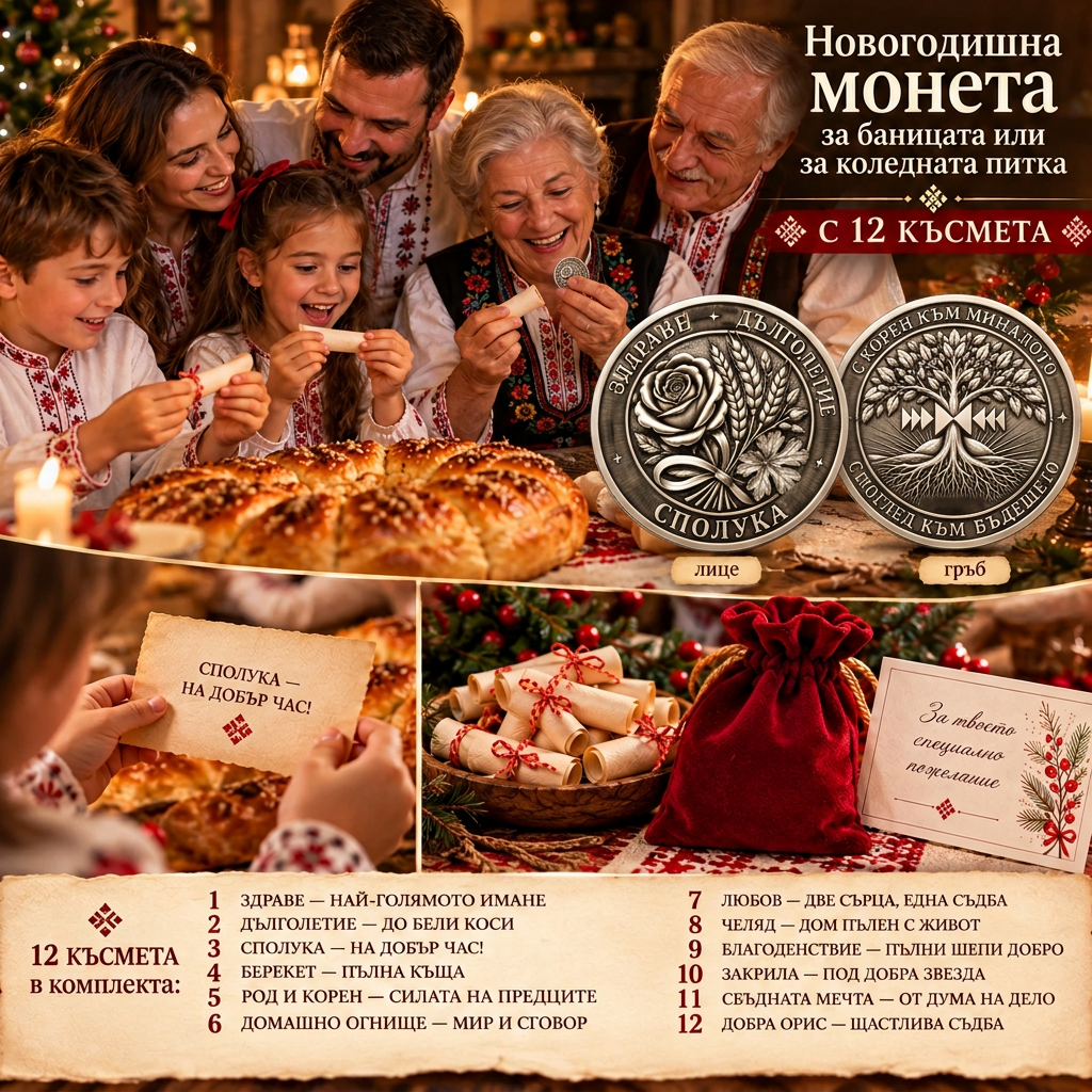 Семейна новогодишна традиция с новата монета